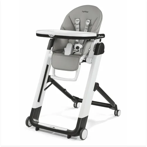 Peg Perego Siesta, Silla Alta Plegable y Reclinable Crece Con el Bebé, Altura Ajustable, Limpieza Rápida y Ruedas Fáciles de Empujar para Bebés y