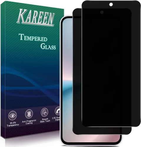 Miniatura 10 de KAREEN Paquete de 2 protectores de pantalla de privacidad para Samsung Galaxy S23 FE 5G / A54 5G anti espía privado de vidrio templado