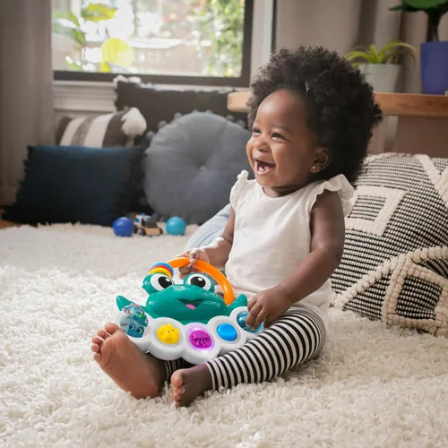 Miniatura 3 de Baby Einstein Ocean Explorers Neptune's Busy Bubbles - Juguete de actividad sensorial con luces interactivas y música, a partir de 3 meses Burbujas
