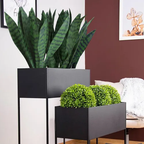 Miniatura 4 de summer flower Juego de 10 plantas de serpiente falsas de 15 pulgadas, pequeñas hojas artificiales de Sansevieria, tallos de plantas de serpiente