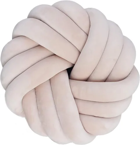 Miniatura 14 de Cyprinus Carpio Almohada creativa con nudo de bola de rosa, cojín de flor para sofá, almohada lumbar, decoración (rosa-C)