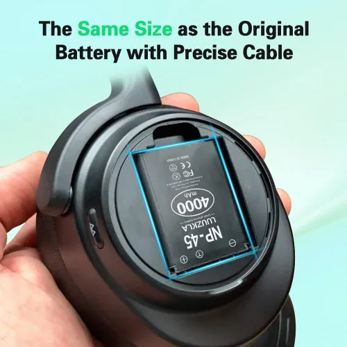 Miniatura 4 de 2 baterías NP-45 NP-45A NP-45B NP-45S de 4000 mAh, capacidad de actualización de 0 ciclos para auriculares inalámbricos Arctis Nova Pro
