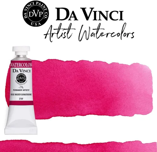 Miniatura 256 de DA VINCI PAINTS Pintura Acuarela Profesional para Artistas, Alizarin Crimson (Quinacridone), 37ml Índigo