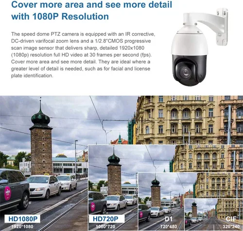 Miniatura 4 de EVERSECU Cámara de seguridad PTZ de crucero automático de 2 MP con zoom óptico HD 4 en 1 TVI/AHD/CVI/CVBS videovigilancia - Escaneo
