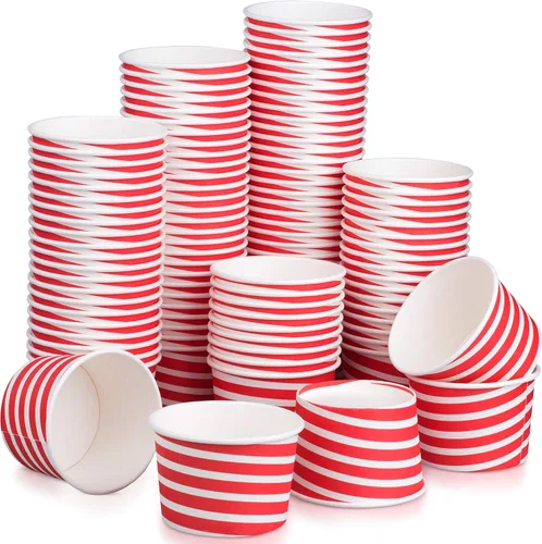 Miniatura 8 de Vasos de helado – Paquete de 100 tazas de helado para helado, tazas de postre de yogur congelado