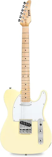 LyxPro Guitarra eléctrica de 30 pulgadas, serie TL, cuerpo de madera de Paulownia de tamaño completo, golpeador de 3 capas, cuello en forma de C,