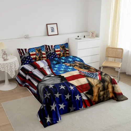 Miniatura 4 de Castle Fairy - Juego de funda de edredón con bandera estadounidense tamaño King, ropa de cama para niñas y adolescentes, funda de edredón con Multi