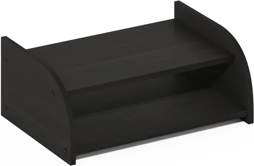 Miniatura 5 de Furinno Organizadores y accesorios de escritorio clásicos, elevador de monitor de 2 niveles, organización de oficina, estante superior de Espresso