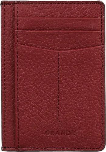 Grande -3605 Estuches para tarjetas, Borgoña, Minimalista