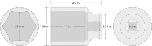 Miniatura 6 de TEKTON - Dado de encastre (pulgada)
