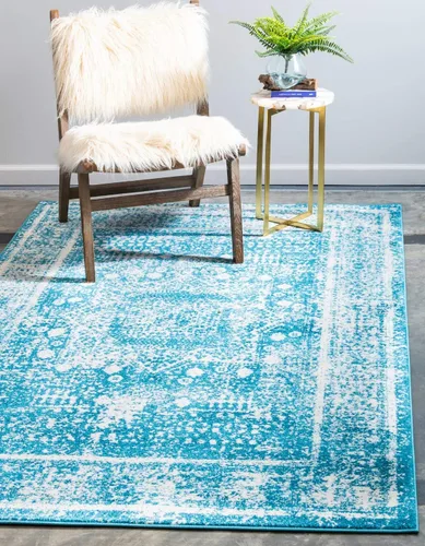 Miniatura 15 de Unique Loom - Alfombra estilo tradicional de Rosso Collection, Polipropileno, Azul (multi/blue)
