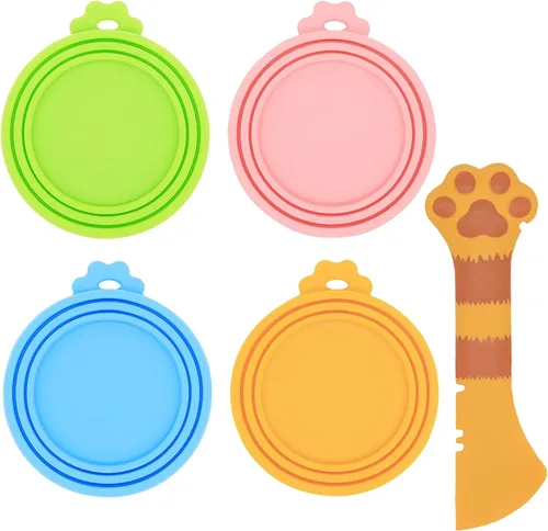 Miniatura 9 de Tapas de silicona para latas de comida para perros y gatos, tamaño universal, sin BPA, (mezcla de colores 3)