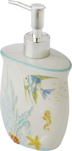 Miniatura 2 de SKL Home Dispensador de jabón de acuarela oceánica, multicolor