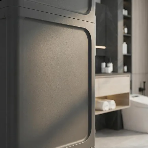 Miniatura 8 de KHNR Armario de almacenamiento de baño delgado de 3 niveles, gabinetes de almacenamiento plegables, almacenamiento de baño estrecho, organizador