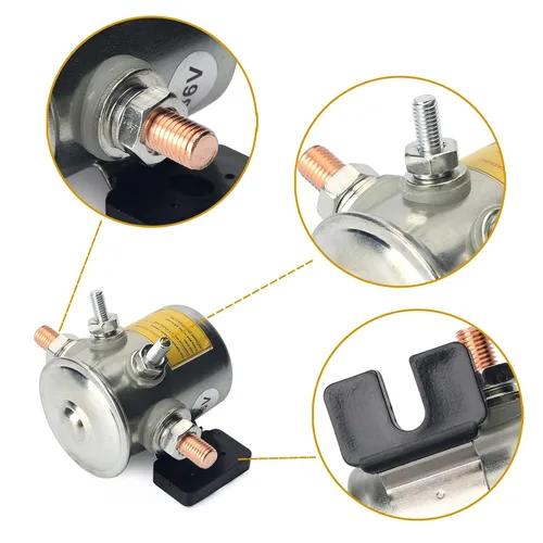 Miniatura 7 de Relé solenoide de servicio continuo de la serie #70 de 36 voltios con kit de resistencia y diodos compatible con carrito de golf EZGO, 4 terminales