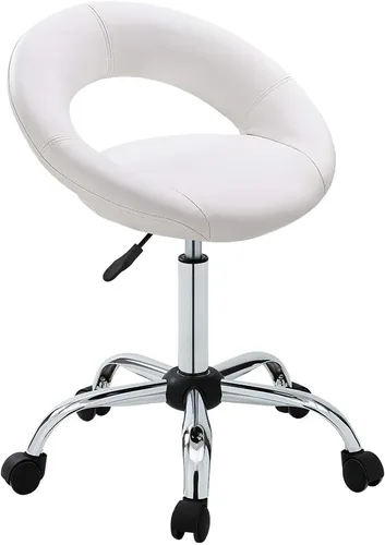 Miniatura 10 de DUHOME Taburete de trabajo WY-171XF Crescent Silla giratoria ajustable con ruedas (negro)