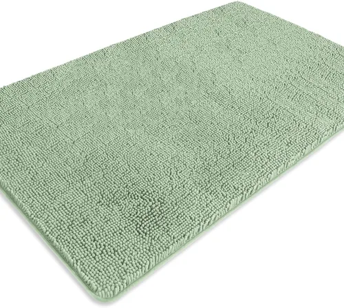 Miniatura 125 de Alfombra de baño pequeña de 12 x 18 pulgadas, lavable y absorbente, antideslizante, alfombra de baño de felpilla gruesa y suave para baño, ducha