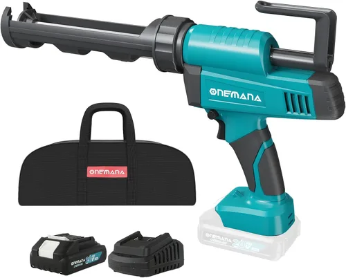 Pistola de calafateo de 20 V de retracción automática sin goteo con LED 10.1 fl oz/10 onzas, herramienta de calafateo de silicona para llenado y