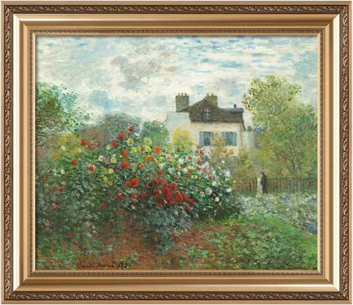 Miniatura 77 de IPIC - Reproducción artística de los lirios de agua de Claude Monet 1906, impresiones giclée coinciden con el marco dorado clásico, arte de pared