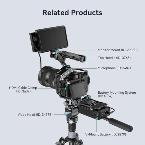 Miniatura 5 de SmallRig Soporte estabilizador para cámara Sony A7RIII / A7III / A7M3 (ILCE-7RM3 / A7R Mark III), con montaje en zapata, riel NATO incorporado
