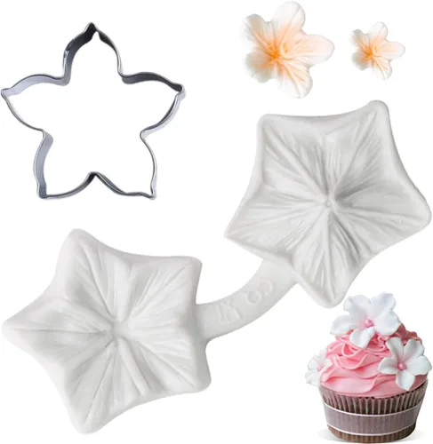 KALAIEN Flor Cupcake Toppers Fondant Azúcar Artesanía Herramientas Gumpaste Chocolate Moldes
