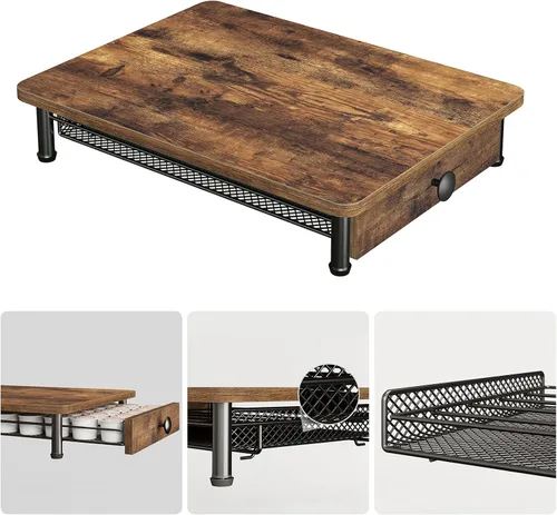 Miniatura 8 de YATINEY Soporte para cajones de cápsulas de café, cajón de cápsulas de café para taza K, organizador de almacenamiento de cápsulas de café de Rustic