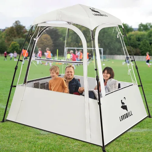 Miniatura 12 de Pod All Weather Sports Tent, Outdoor Pop Up Bubble Clear 540° View Winter Tent for 1-2 Person, Instant Cold Weather Shelter with Rainfly for Soccer