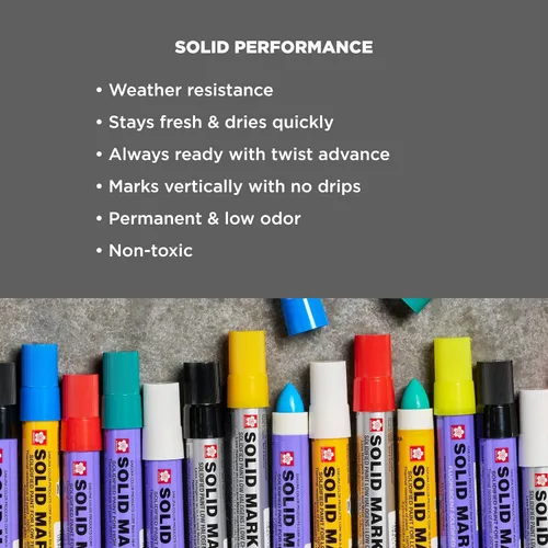 Miniatura 4 de Marcador de pintura solidificada Solid Marker de Sakura, de 14 a 392 grados Fahrenheit, Azul, 1 Azul (Blue Paint)