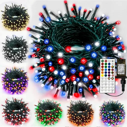Albelt - Luces de Navidad inteligentes que cambian de color, luces de decoración de Navidad con control remoto y temporizador, 66 pies, 200 luces