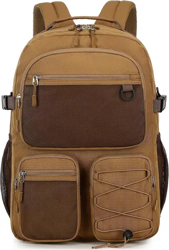 Miniatura 19 de Lohol Mochila resistente al agua con múltiples bolsillos para la escuela, viajes al aire libre, universidad, bolsa para laptop de 15.6 pulgadas