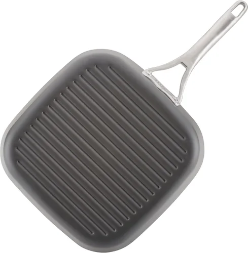 Miniatura 8 de Anolon Allure - Sartén para parrilla cuadrada profunda, anodizado duro, antiadherente, 11 pulgadas, color gris oscuro