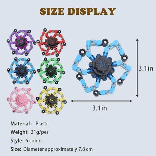 Miniatura 5 de 12 piezas Fidget Spinners Transformables Juguetes Fidget Avanzados para Niños para Alivio del Estrés Fidget Spinners Ideales como Juguetes