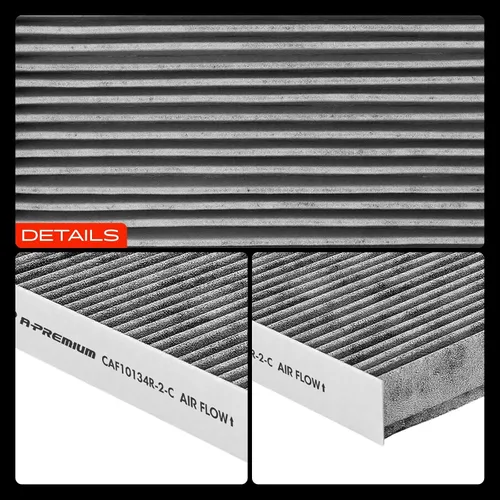 Miniatura 8 de A-Premium Filtro de aire de cabina de 2 piezas con carbón activado compatible con Honda y Acura - Civic, CR-V, CRV, Accord, Odyssey, CSX, ILX, MDX