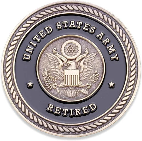 Miniatura 2 de Moneda de desafío retirado del ejército – Moneda de desafío del ejército de los Estados Unidos – Increíble moneda militar retirada del ejército