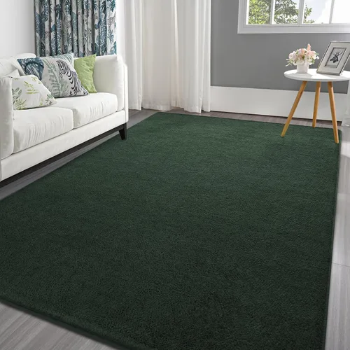 Miniatura 13 de Pettop - Alfombras para dormitorio y sala de estar, 6x9 Beige alfombras de espuma de memoria espesada para interiores, alfombra moderna estética