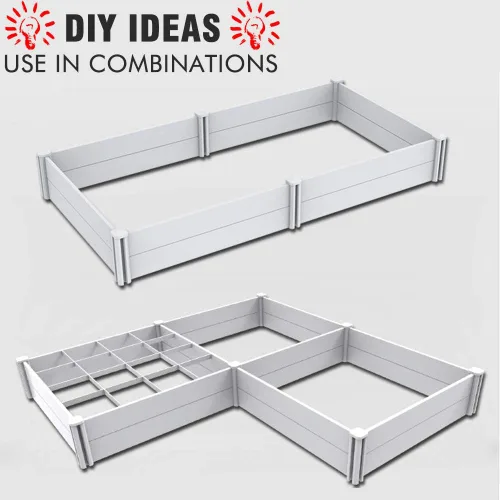 Miniatura 7 de Kit de Cama de Jardín Elevada Kdgarden 4'x4' para Exteriores, Caja de Plantador sobre el Piso para Cultivar Verduras, Flores, Hierbas, Jardinería