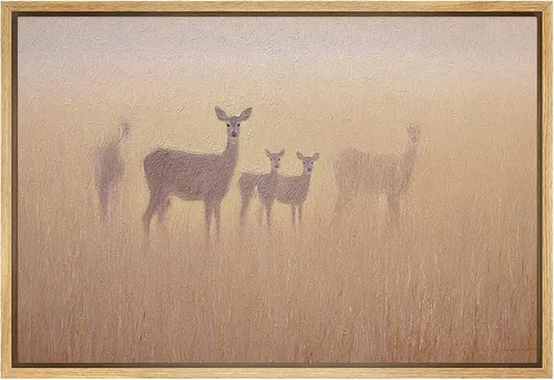Miniatura 28 de SIGNWIN Lienzo Enmarcado Impresión Arte de Pared Decoración de Habitación Preppy Guepardo Africano Gato Fondo Verde Naturaleza Silvestre Dibujos