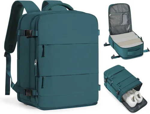Miniatura 29 de coofay Mochila de viaje, para laptop, unisex, aprobada para aviones, bolsa de mano, equipaje, para artículos personales, para debajo del asiento