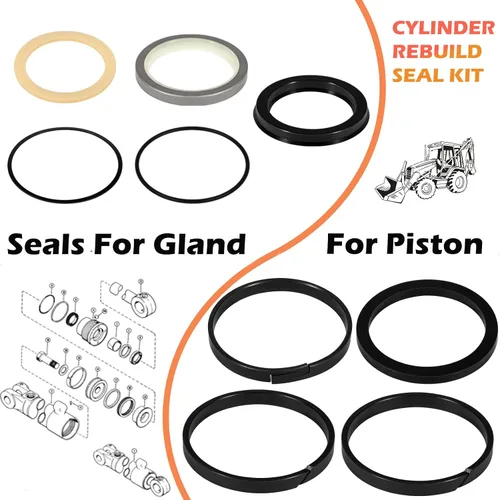 Miniatura 4 de Kit de sello de cilindro hidráulico G109456 G105550 1543253C1 Varilla: 1.5"; Orificio: 2.5 "para Caso Retroexcavadora Cargador 350 580B 580C 580F