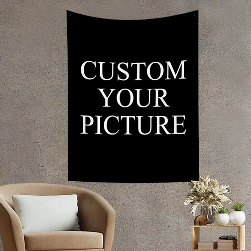 Miniatura 25 de Canessioa Tapiz personalizado para cargar imágenes personalizadas, tapiz personalizado, pancarta, logotipo, diseño de texto, tapiz para colgar