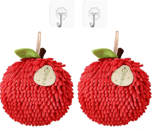 Miniatura 12 de Juego de 2 toallas de mano de felpilla mullidas para colgar, suaves, absorbentes, de secado rápido, para baño y cocina, toallas de mano suaves