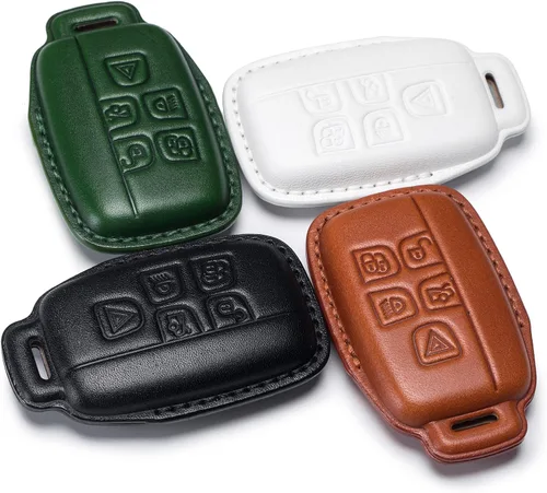 Miniatura 5 de Funda para llavero Land Rover/Jaguar de piel auténtica con llavero, compatible con Evoque Velar Sport Discovery Freelander2 LR4 Land Rover