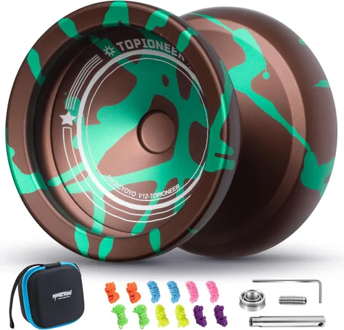 Miniatura 11 de MAGICYOYO V12 Yoyo Profesional de Girar con Dedo para Niños Principiantes, Yoyo No Sensible para Jugadores Avanzados, Yo Yo Profesional para Trucos