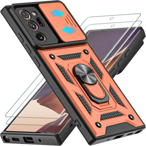 Miniatura 14 de Funda para Galaxy Note 20 Ultra, con protector de pantalla de TPU flexible autorreparable [2 unidades] y cubierta de cámara deslizante, soporte