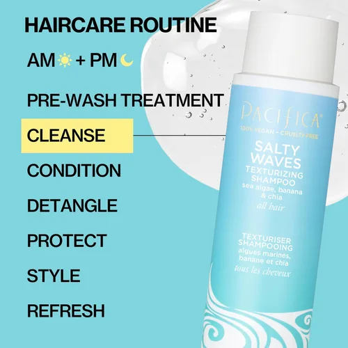 Miniatura 10 de Pacifica Beauty Salty Waves - Champú texturizante + acondicionador texturizante Para todo tipo de cabello Cabello de playa perfecto y sin