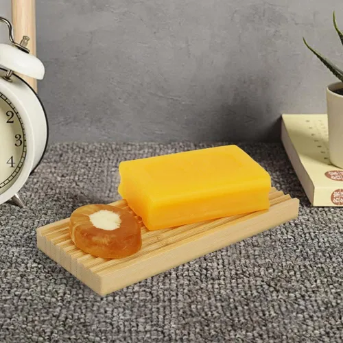 Miniatura 3 de Jabonera de bambú – Protector de jabón – Jabonera de madera de bambú natural con bandeja de drenaje para ducha, baño, bañera, cocina, prolonga