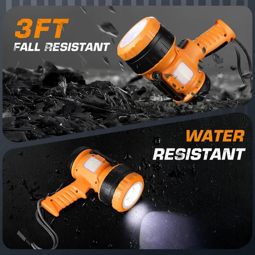 Miniatura 6 de EverBrite Foco recargable con enfoque ajustable, linterna LED de mano con 5 modos, rango de 1,968.5 ft, luz de punto para caza, barco, camping