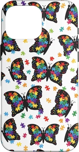 Miniatura 19 de Funda con patrón de rompecabezas de mariposa para iPhone 17