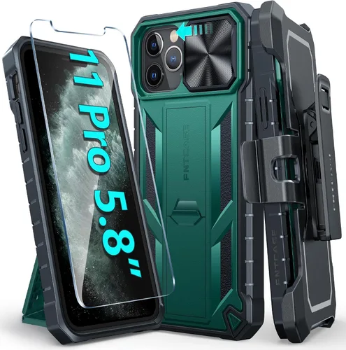 Miniatura 15 de FNTCASE for iPhone 11-Pro Protective Case: Military Grade Drop Proof Protection Rugged 11Pro Cell Phone Cover with Belt Clip Holster Kickstand &