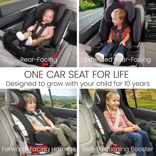 Miniatura 4 de Britax One4Life - Asiento convertible todo en uno para auto, 3 en 1, silla y asiento elevador con instalación ClickTight, capacidad extendida hacia